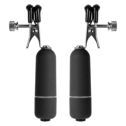 Vibrating Nipple Clamps - Black