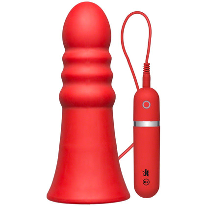 Vibrating Silicone Butt Plug - Ridged 8