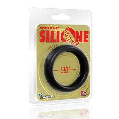 Wide Silicone Donut - Black - 1.75-Inch Diameter