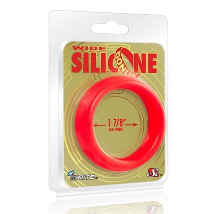 Wide Silicone Donut - Red - 1.88-Inch Diameter